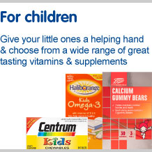 Vitamins and supplements for children. Give your little ones a helping hand and choose from a great selection of great tasting vitamins and supplements